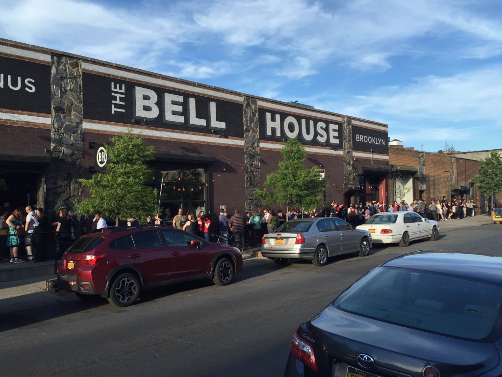 The Bell House and a looooong line - Photo by Chris Kipiniak