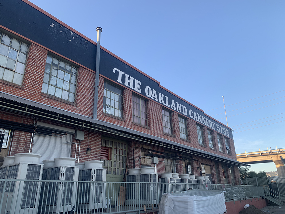 The Oakland Cannery with air conditioning units on the first floor