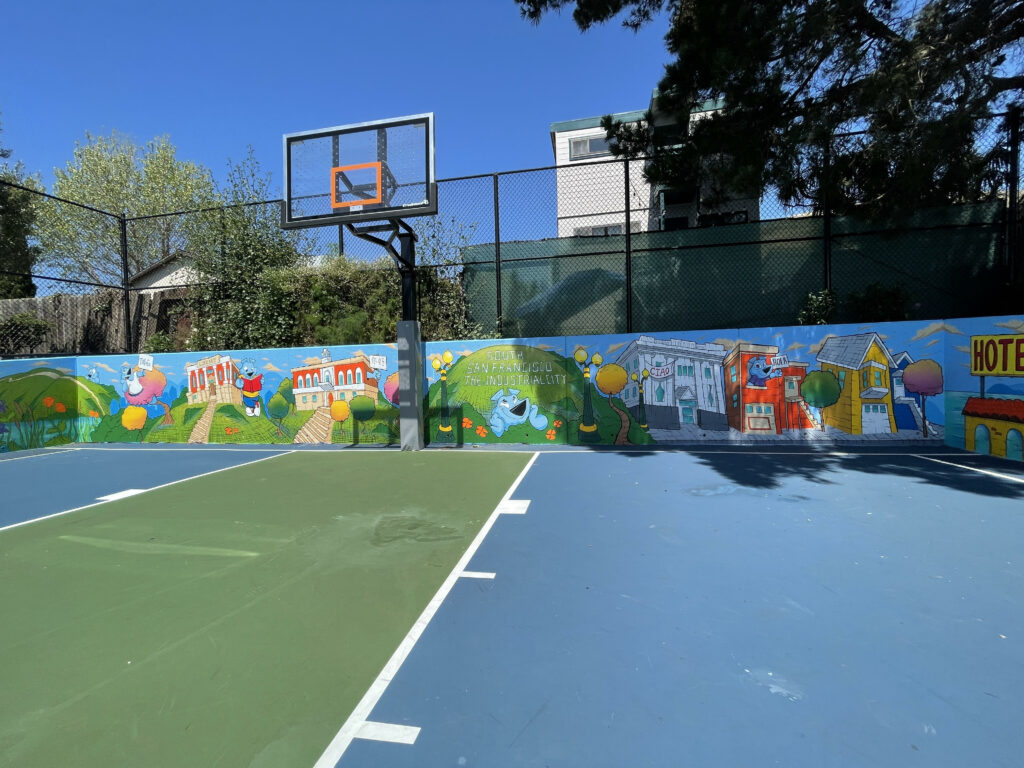 Gardiner Park Basketball Court with Sirron Norris mural