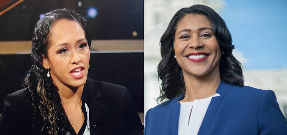 Brooke Jenkins (left)is the interim district attorney appointed by SF Mayor London Breed (right).