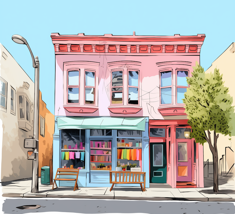 Illustration of a small business in San Francisco